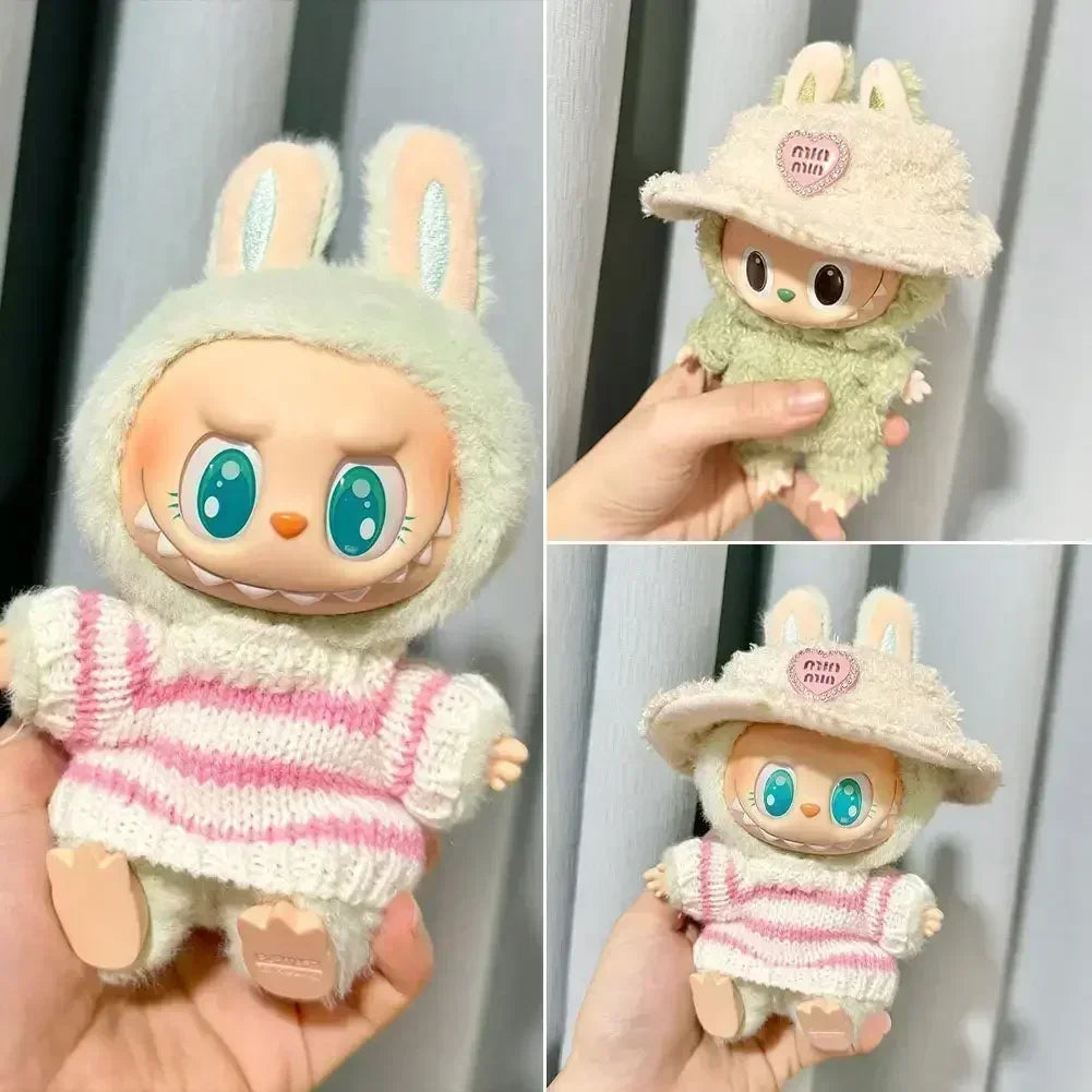 Pink White Sweater and Hat